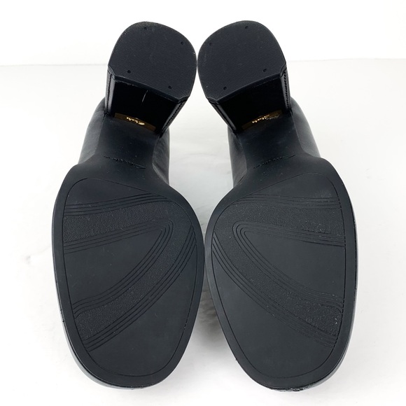 Clarks Signature Zoya85 Court shoes chunky heeled pumps in black leather size 8 - Picture 7 of 8